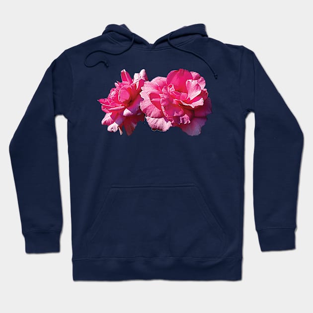 Roses - Two Pink Roses Hoodie by SusanSavad